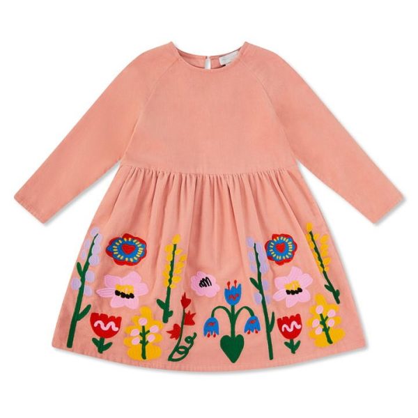 STELLA MCCARTNEY Flower Embroidery Skater Dress Infants - Pink