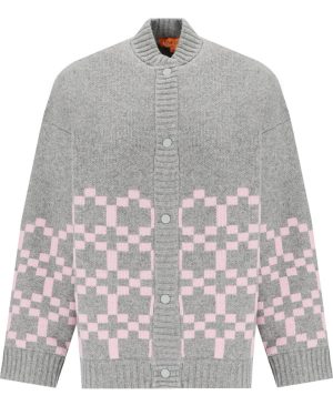 STINE GOYA TINO GREY AND PINK BOMBER JACKET