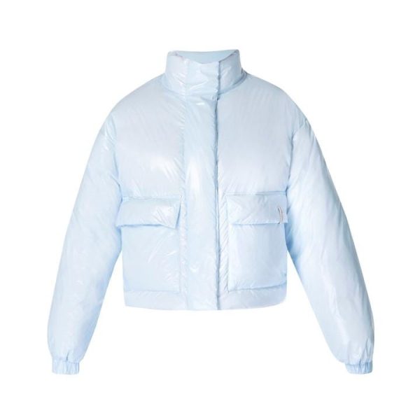 SWEATY BETTY Snowfall High Shine Cropped Ski Jacket - Blue