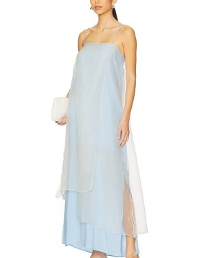 SWF Sheer Slip Maxi Dress in Baby Blue. Size XS.