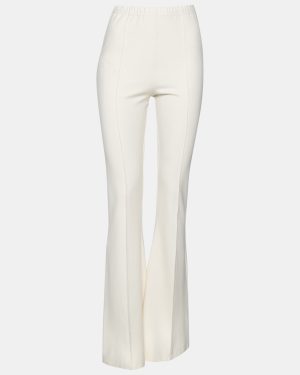 Sablyn Ivory Stretch Knit Flared Pants L