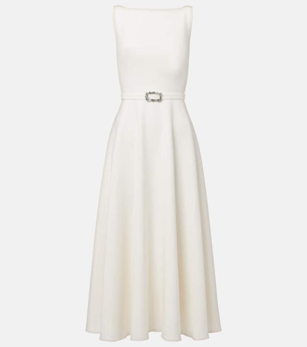 Safiyaa Belted A-line midi dress