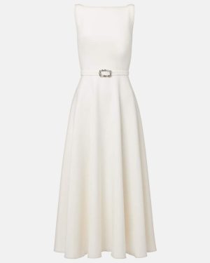 Safiyaa Belted A-line midi dress