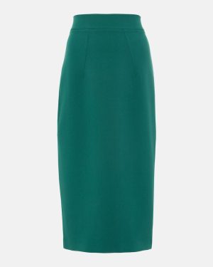 Safiyaa Hokuku crepe pencil skirt