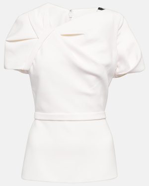 Safiyaa Peplum crepe top