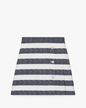Sailor Stripe Pleated Skirt