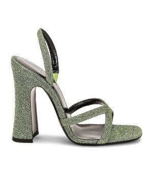 Saint Laurent Arancha 110 Heeled Sandals in Crystal Jade Green - Green. Size 36 (also in 36.5, 37, 37.5, 38, 38.5, 39.5, 41).