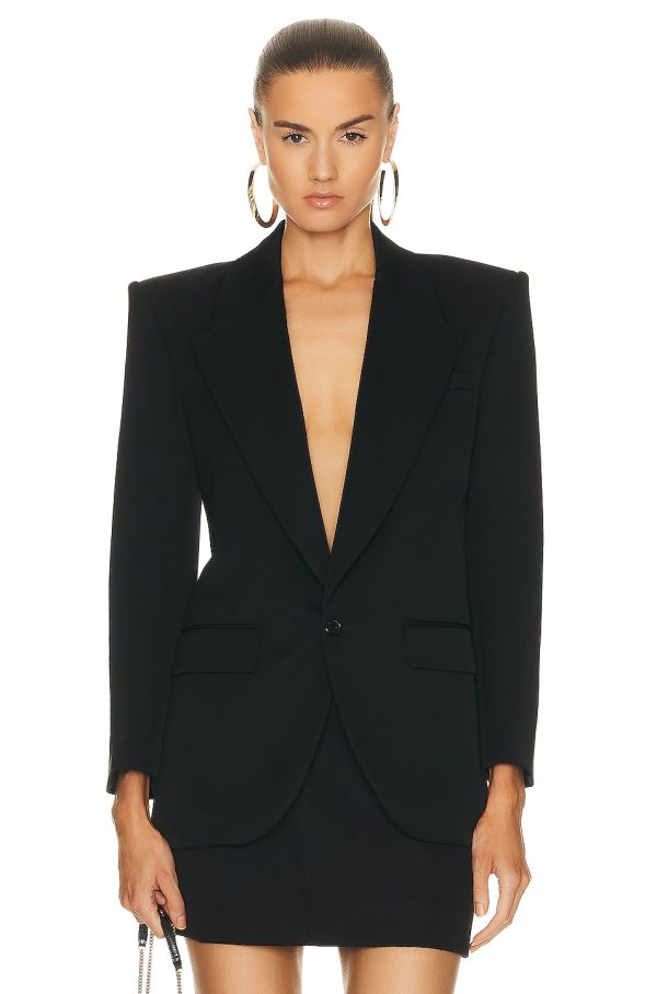 Saint Laurent Blazer Jacket in Noir - Black. Size 42 (also in ).