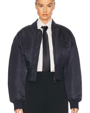 Saint Laurent Bomber Jacket in Marine - Navy. Size 34 (also in 36, 38, 40).