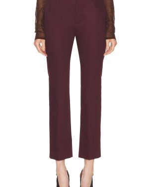 Saint Laurent Bootcut Pant in Aubergine - Red. Size 36 (also in 38, 42).