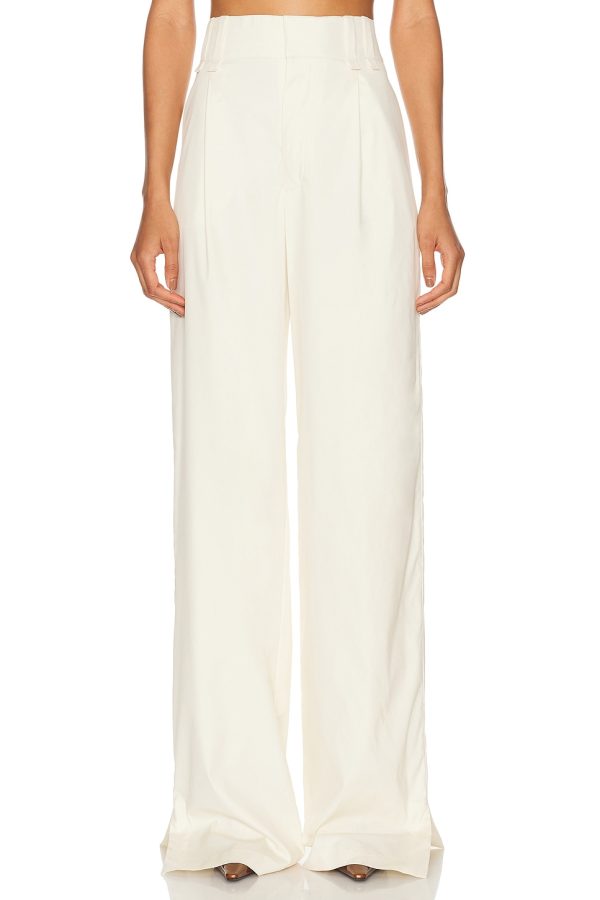 Saint Laurent Bootcut Pant in Blanc Casse - White. Size 38 (also in 40, 42).