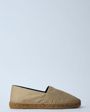 Saint Laurent Cotton Espadrilles - Woman Flats Beige Eu - 37