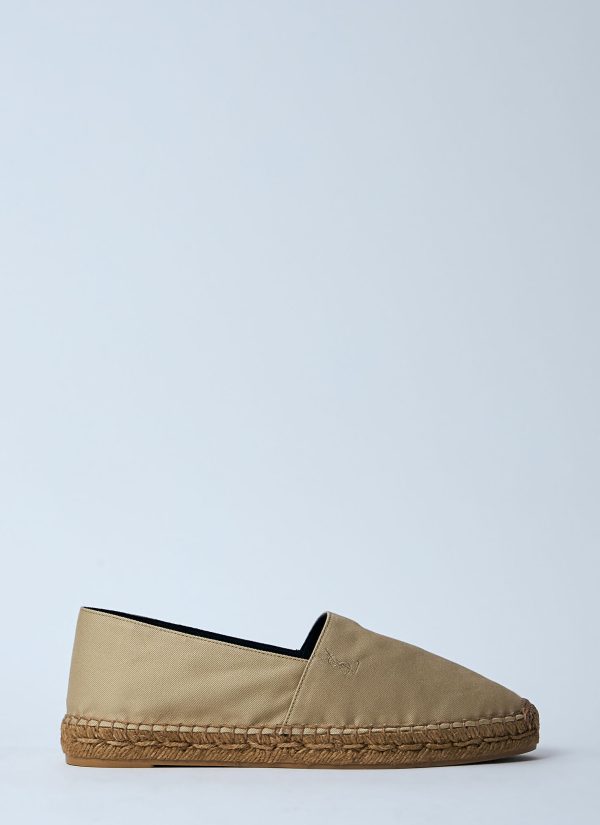 Saint Laurent Cotton Espadrilles - Woman Flats Beige Eu - 37