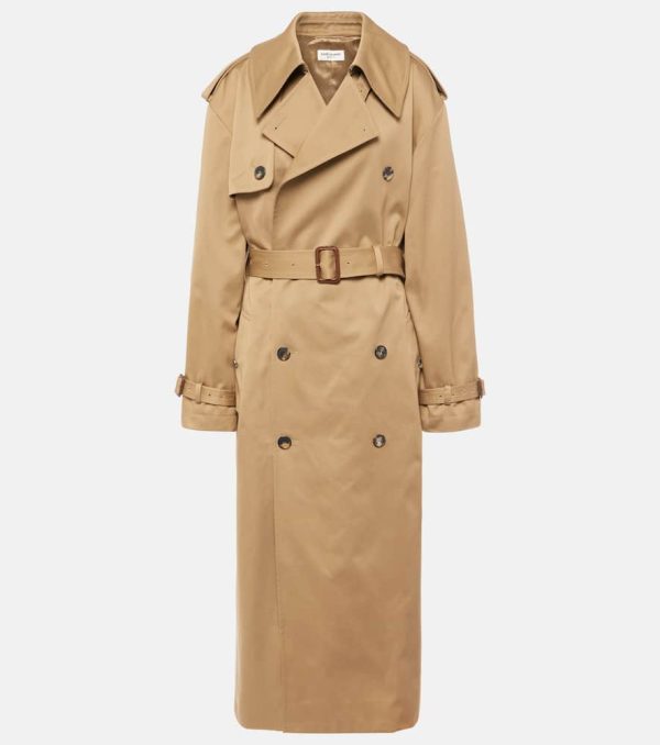 Saint Laurent Cotton gabardine trench coat