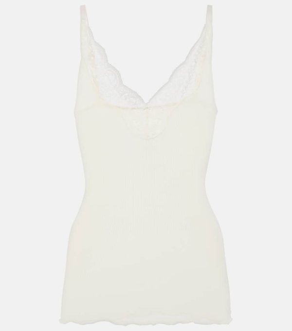 Saint Laurent Lace-trimmed tank top