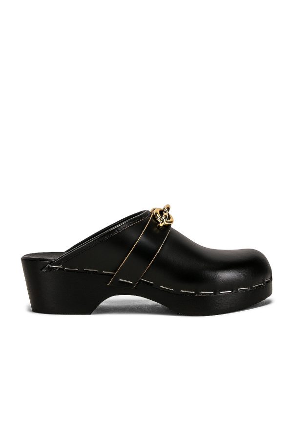 Saint Laurent Le Maillon Clogs in Nero - Black. Size 36.5 (also in 37, 37.5, 38, 39, 39.5, 40).