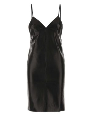 Saint Laurent Leather Slip Dress