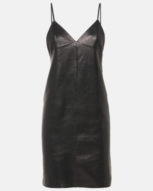 Saint Laurent Leather slip dress