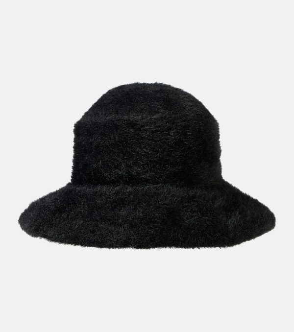 Saint Laurent Logo embroidered boucle bucket hat