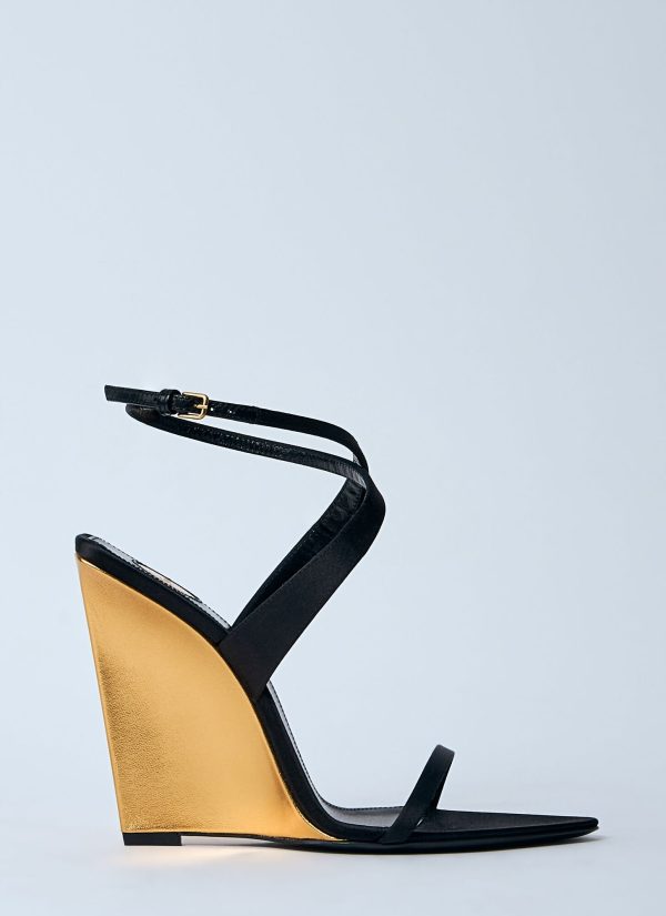 Saint Laurent Salom Wedges - Woman Heels Black Eu - 38