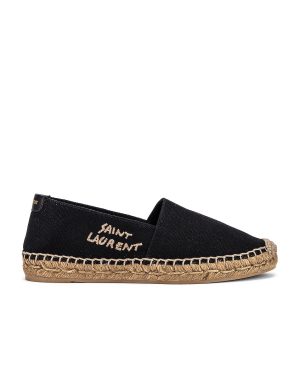 Saint Laurent Signature Espadrilles in Black - Black. Size 40.5 (also in 36, 36.5, 37.5, 38, 38.5, 39, 39.5, 40, 41, 42).