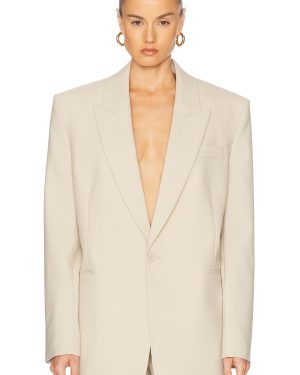 Saint Laurent Tailored Blazer in Beige - Beige. Size 38 (also in 40).