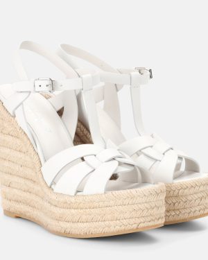 Saint Laurent Tribute 130 leather espadrilles