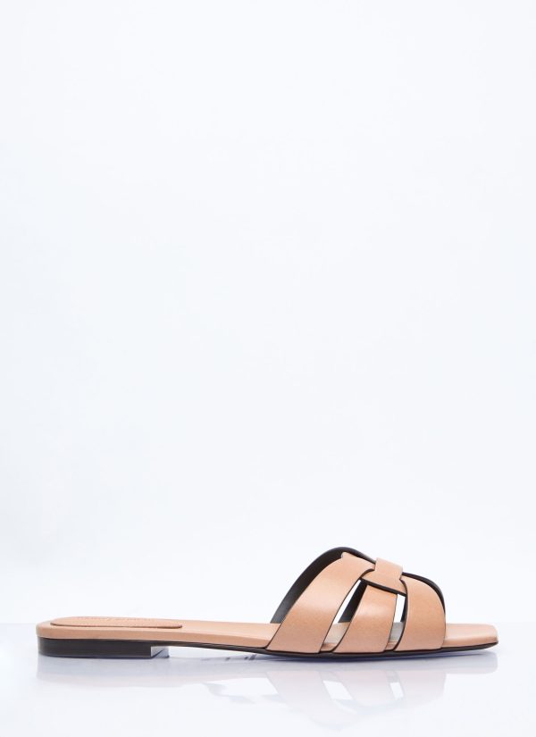 Saint Laurent Tribute Sandals - Woman Sandals Beige Eu - 36