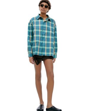 Saint Mxxxxxx Green plaid shirt