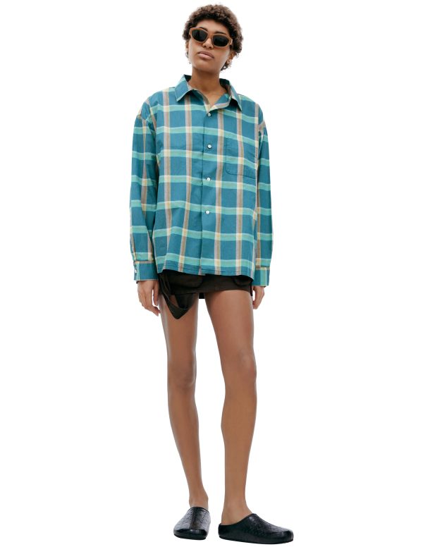 Saint Mxxxxxx Green plaid shirt