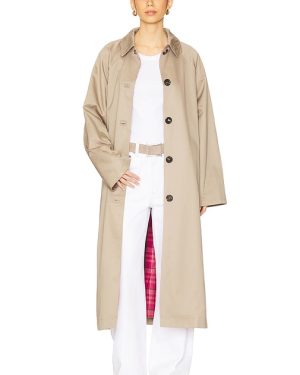 Saks Potts Noah Coat in Taupe. Size M, XS.