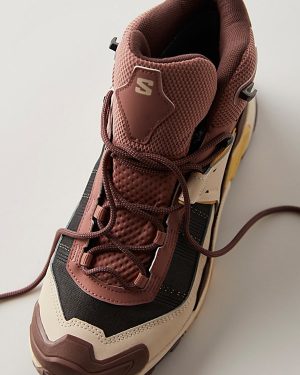 Salomon X Ultra 5 Mid Gore-Tex Hiking Boots at Free People in Burlwood/French Roast/Rat, Size: US 7