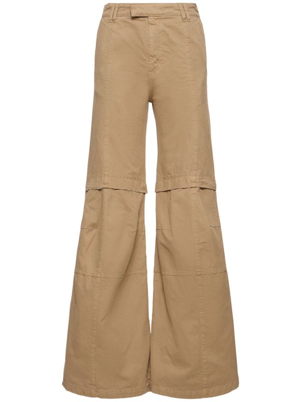 Sam High Waist Canvas Flared Pants