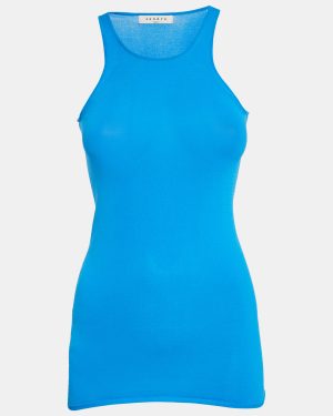Sandro Blue Jersey Tank Top S