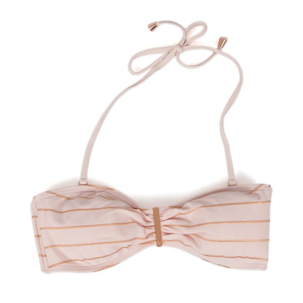 Sataraa Foil Stripe Bandeau Bikini Top