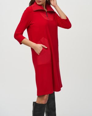 Scarlet Wide Collar Shift Dress