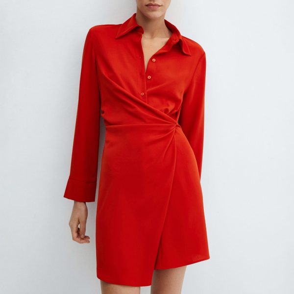 Scarlet Wrap Mini Shirt Dress