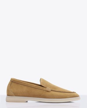 Scarosso Ludovica Suede Loafers - Woman Loafers Beige Eu - 37