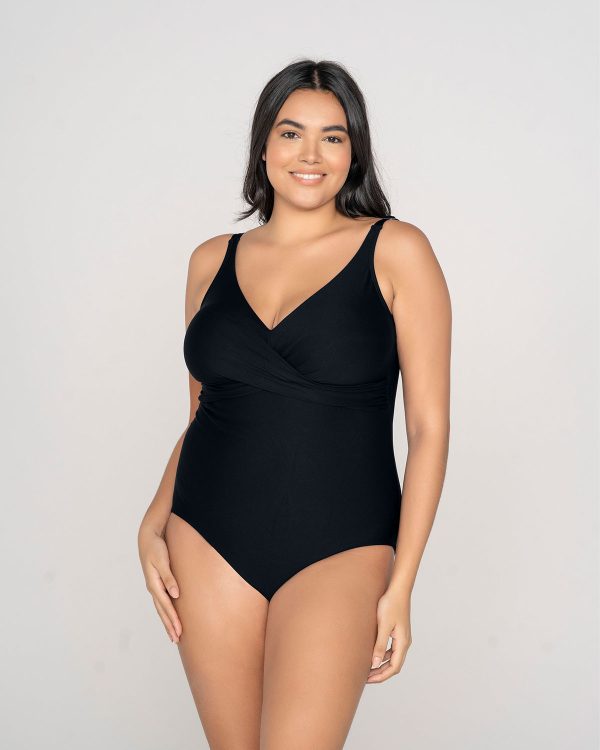 Sculpting Classic One-Piece Swimsuit Criss-Cross Top