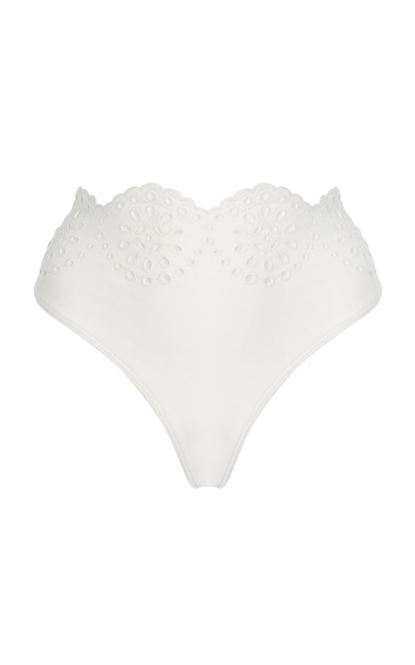 Sea - Mae Eyelet Bikini Bottom - White - S - Moda Operandi