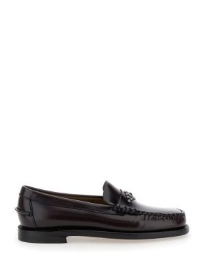 Sebago dan Bordeaux Loafers With Stud Embellishment On The Front In Patent Leather Woman