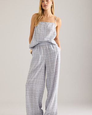Second Female Chakie Check Wide-Leg Trousers