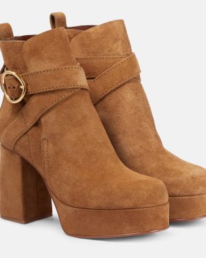 See By Chloe Lyna suede platform ankle boots