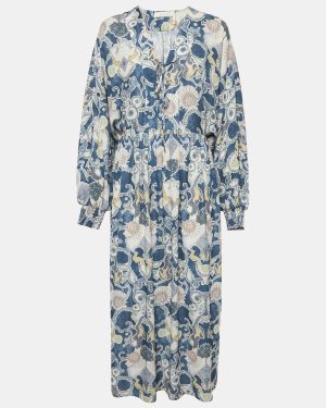 See by Chloé Multicolor Lovers Printed Crepe Lace Up Maxi Dress M