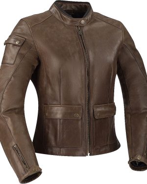 Segura Babylone Ladies Motorcycle Leather Jacket, brown, Size 40 for Women