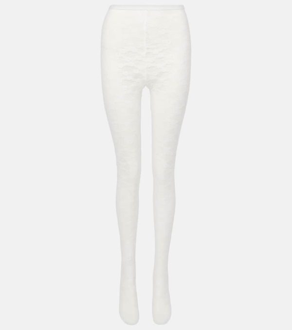 Self-Portrait Floral lace tights