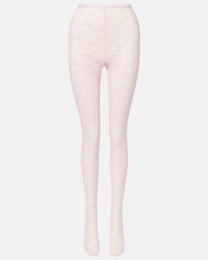 Self-Portrait Floral lace tights