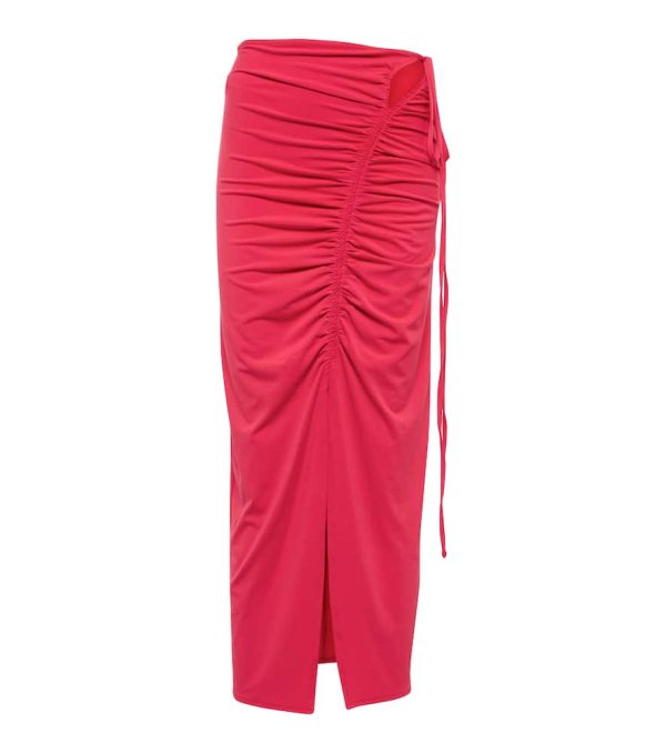 Self-Portrait Stretch-jersey midi skirt