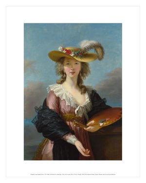 Self Portrait in a Straw Hat Mini Print