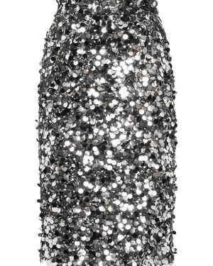 Sequined Midi Pencil Skirt